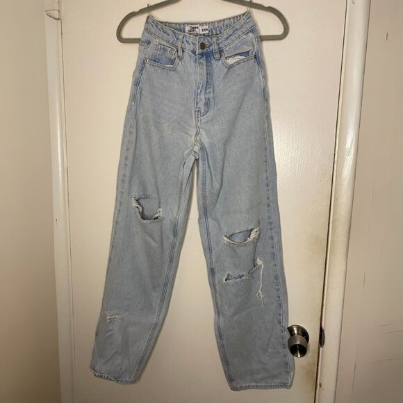 Wild Fable High-Rise Distressed Mom Jeans Light Wash Size XXS - Picture 1 of 1